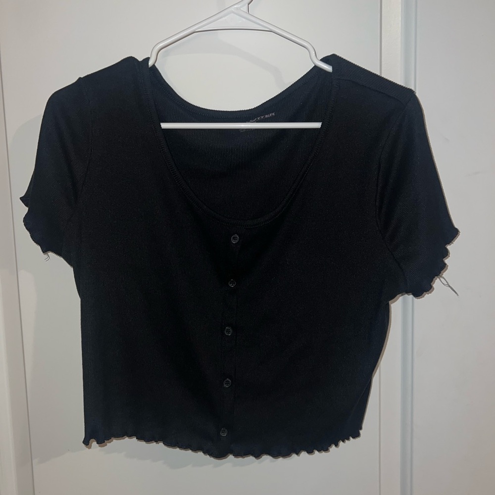 Soft black cropped top